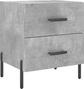 vidaXL Noptieră, gri beton, 40x35x47,5 cm, lemn compozit