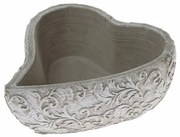 Ghiveci de flori din beton inima Orient, 16x 6 x18 cm
