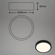 Plafonieră LED Briloner 3703-015 RUNA LED/24W/230V 3000K d. 38 cm negru