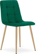 Scaun de catifea verde KARA