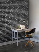 Tapet Brick Wall, Black, Rebel Walls