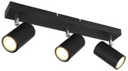 Plafoniera cu 3 spoturi directionabile design modern ROBBY negru mat