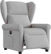 vidaXL Scaun reclinabil electric Cloud Grey Fabric