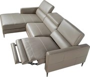 Coltar LUX design italian cu sezlong stanga si functia relax Serena