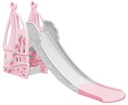 Tobogan Pentru Copii NOVOKIDS™ Nala Castle , Pentru Interior si Exterior, 185 centimetri panta alunecare, Maxim 40 Kg, Model Castel , Roz