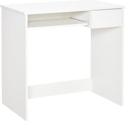 Homcom Birou PC Alb & Stejar 80×45×75 cm – Ideal Dormitor sau Acasa | Aosom Romania