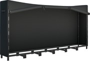 Outsunny Suport de Lemne pentru Exterior din Oțel, cu Acoperire Impermeabilă Oxford 600D, Structură Reglabilă și Lanțuri Metalice, Suport de Lemne Ridicat, 0.8m³, 235x31x116 cm, Negru | Aosom Romania