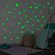Autocolant de perete "Mini stele fosforescente" 103ks 2x2cm