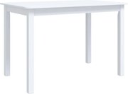 vidaXL Masă de bucătărie, alb, 114 x 71 x 75 cm, lemn masiv de hevea