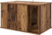 vidaXL Casa pentru pisici Lemn vechi 85 x 55 x 50 cm Lemn compozit