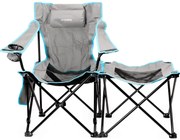 Masă pliabilă de drumeție + scaun gri/albastru