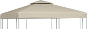 vidaXL Copertină de rezervă acoperiș pavilion, bej, 3x3 m, 310 g/m²