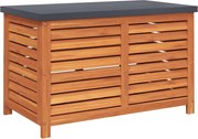 vidaXL Ladă depozitare de grădină, 90x48x55 cm, lemn masiv de eucalipt