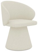 Scaun de sufragerie crem tapițat Uala – Makamii