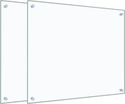vidaXL Panou antistropi bucătărie 2 buc. transparent 70x60 cm sticlă