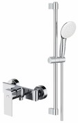 Set dus crom cu bara, para dus si furtun, Grohe New Tempesta 110 si baterie dus Cersanit Suaro