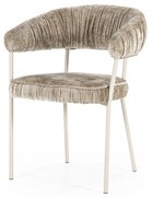 Scaun Lizzy din Țesătură și metal taupe