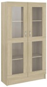 Dulap cu vitrina, stejar Sonoma, 82,5 x 30,5 x 150 cm, PAL
