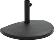 vidaXL Suport umbrelă de soare, negru, 15 kg, polirășină, semi-rotund