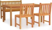 vidaXL Set mobilier pentru grădină, 4 piese, lemn masiv de tec