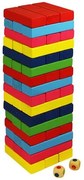 Turn Jenga Wood Toys, din lemn, colorat