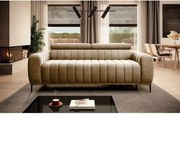 Canapea extensibila GANDI 160, stofa catifelata bej - Riviera 16, cu t