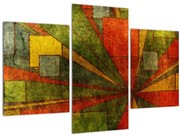 Tablou cu abstracție geometrică (90x60 cm)