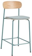 Scaune de bar albastre/în culoare naturală 2 buc. (înălțime șezut 66 cm) Adriana – Marckeric