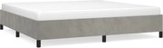 vidaXL Cadru de pat fără saltea, gri deschis, 200x200 cm, catifea