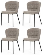 Set de scaune de sufragerie Bouclé CT-W1077 LAN2,4 buc.