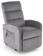 Fotoliu Maroni velvet gri H103 cm