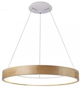 Lustra LED moderna design lemn natural 45cm Silvam ZZ AZ3344