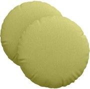 vidaXL Perne de Șezut 2 pcs Verde deschis Ø40 x 13 cm țesătură