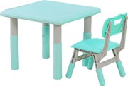 Masuta copii din plastic aditivat cu scaunel Novokids™ Lala Table, Pentru interior si exterior, Dimensiuni 61X61X51 cm , Suprafata antiaderenta,