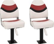 vidaXL Set cu scaun pentru barcă, pliabil, 4 piese, spătar înalt
