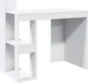 vidaXL Birou, alb, 103,5x56,5x94 cm, lemn prelucrat