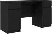 vidaXL Birou cu sertar Stejar negru 140 x 49 x 76 cm Lemn compozit