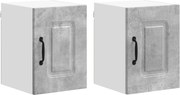 vidaXL Dulap de bucătărie Kalmar 2 pcs Gri din beton 30 x 31 x 40 cm