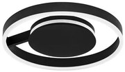 Lustra circulara aluminiu negru LED CCT SIENA 40cm