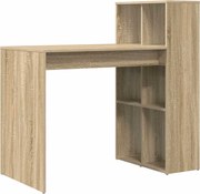 vidaXL Birou cu raft Stejar Sonoma 108 x 55 x 103.5 cm Lemn compozit