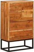 vidaXL Comodă cu sertar natural 55 x 30 x 90 cm Lemn Solid de Acacia