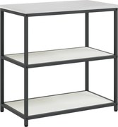 vidaXL Depozitare pentru bucătărie cu raft Alb 60 x 50 x 92 cm Oțel