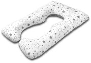 Perna multifunctionala gravide Kidizi Inga XXL Galaxy Grey, husa bumbac detasabila