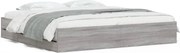 vidaXL Cadru de pat cu sertare gri sonoma 180x200 cm lemn prelucrat