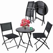 Mobilier de terasa balcon - masa plianta, 2 scaune