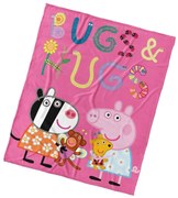 Carbotex Pătură pentru copii Pepina și Zoe cu animale de pluș, 110 x 140 cm