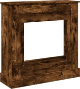 vidaXL Mască de șemineu, stejar fumuriu 90x30x90 cm, lemn prelucrat