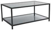 Măsuță de cafea Astro Black cu sticlă fumurie