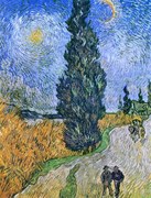 Reproducere Road with Cypresses, 1890, Vincent van Gogh