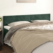 vidaXL Tăblii de pat, 2 buc, verde închis, 100x5x78/88 cm, catifea